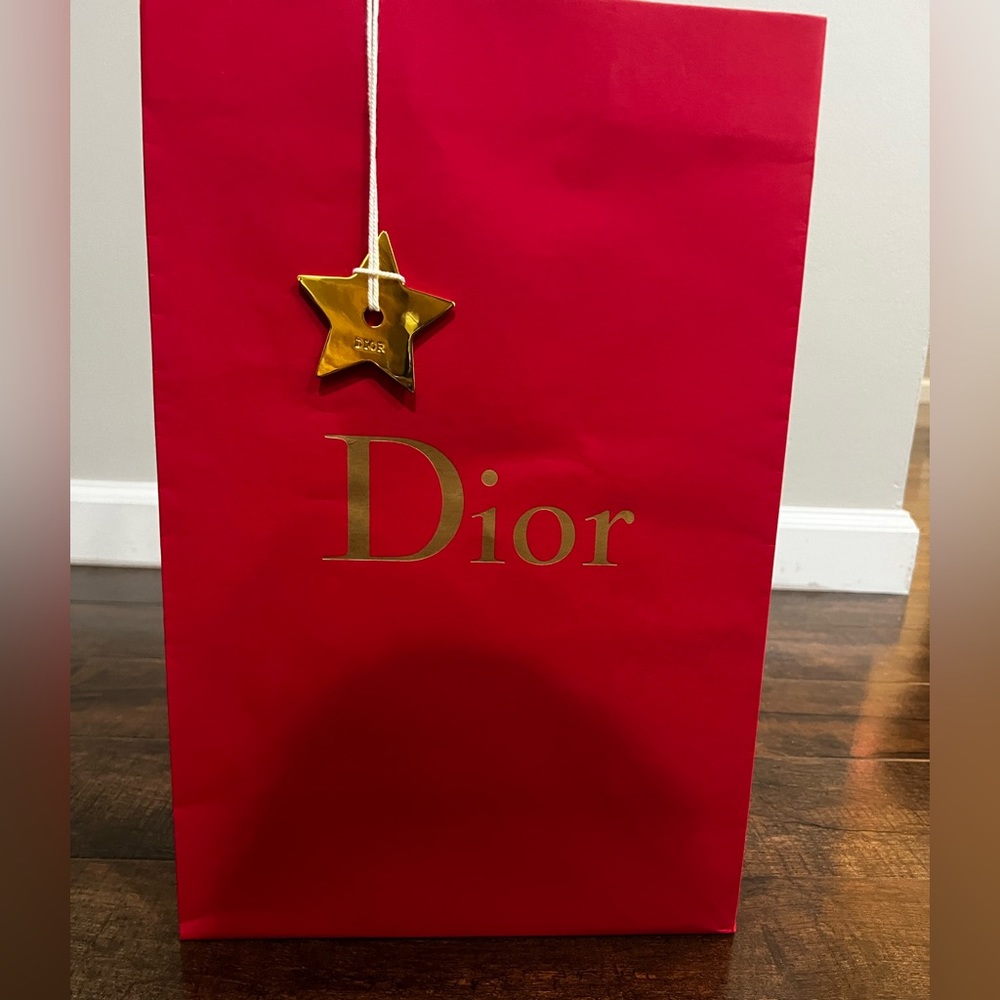*Brand New* Dior red shopping bag with charm